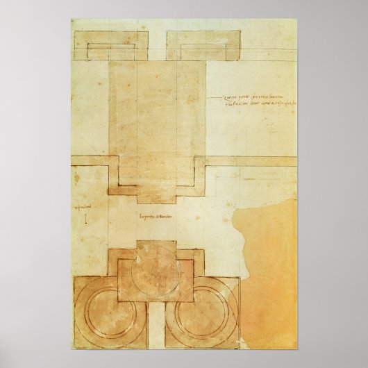 教会のキューポラのドラムの計画 ポスター (正面)