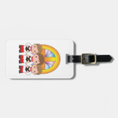 教会のキリスト教崇拝で歌う合唱団の少年たち ラゲッジタグ (正面横)