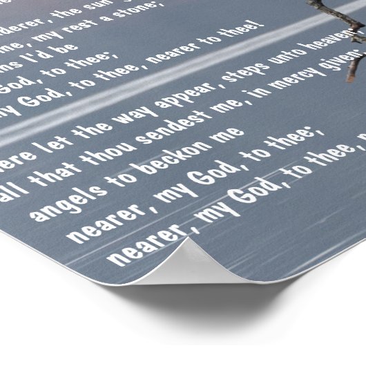 教会のキリスト教賛美歌に私の神が近づく ポスター (角)