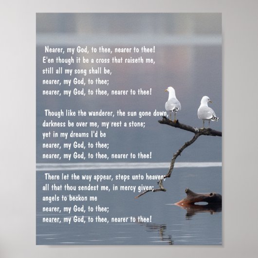 教会のキリスト教賛美歌に私の神が近づく ポスター (正面)