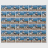 教会のギフトラップに馬に乗る西カウボーイ ラッピングペーパー (フラット)