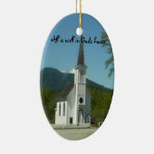 教会のクリスマスオーナメント セラミックオーナメント (右)