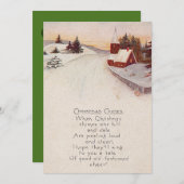 教会のクリスマス 雪の冬 招待状 (正面/裏面)