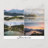 教会のコラージュ記念品とスロベニアの風景 ポストカード (正面)