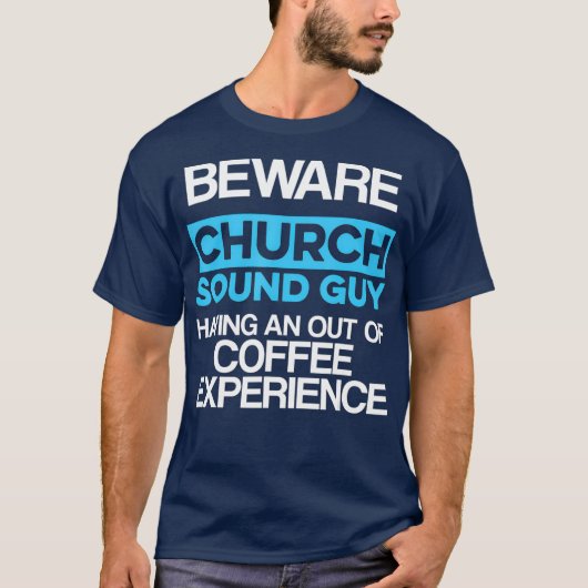 教会のサウンドガイCoffee Audio Tech Engineer Tシャツ (正面)
