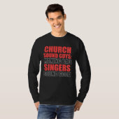 教会のサウンド担当者 優れたオーディオ技術者 エンジニア Tシャツ (正面フル)