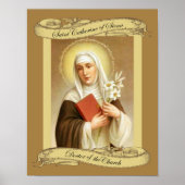 教会のシエナ博士の聖キャサリン ポスター (正面)