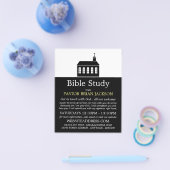 教会のシルエット、キリスト教聖書クラスの広告 チラシ (シングル)