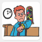 教会のステッカーに遅れる スクエアシール (正面)