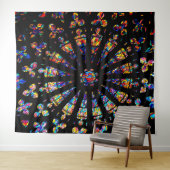 教会のステンドグラスの窓の色 タペストリー (インサイチュ(横))