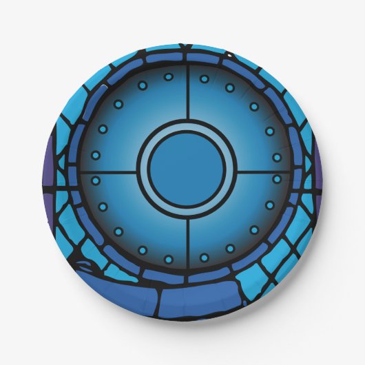 教会のステンドグラス窓 ペーパープレート (正面)