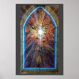 教会のステンドグラス窓 ポスター