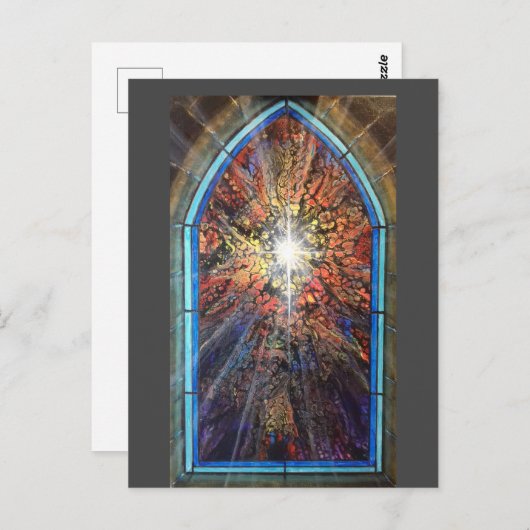 教会のステンドグラス窓 ポストカード (正面/裏面)