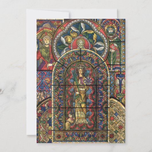 教会のステンドグラス窓、ヴィンテージ建築 (正面)