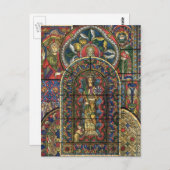 教会のステンドグラス窓、ヴィンテージ建築 ポストカード (正面/裏面)