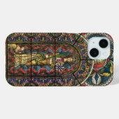 教会のステンドグラス窓、ヴィンテージ建築 Case-Mate iPhoneケース (裏面 (横))