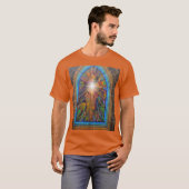 教会のステンドグラス窓 Tシャツ (正面フル)