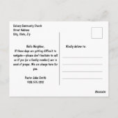 教会のダイレクトメ祈イルのためにはどうすればいい？ ポストカード (裏面)