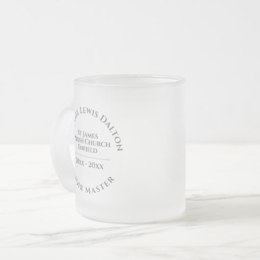 教会のチョアマスター曇りガラスのコーヒーマグ フロストグラスマグカップ (正面左)