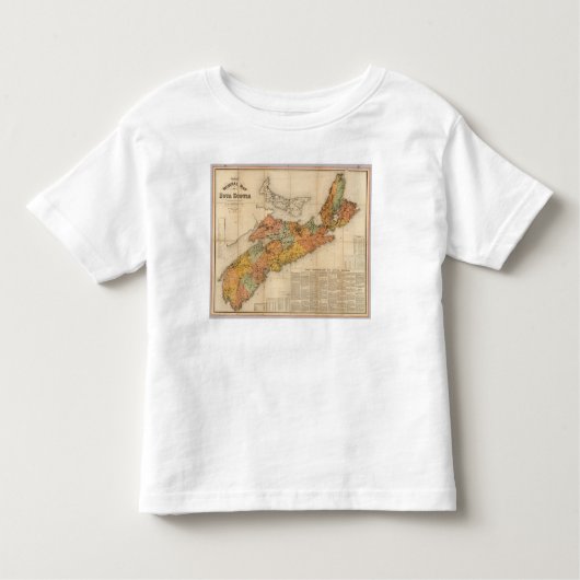教会のノバスコシアのミネラル地図 トドラーTシャツ (正面)