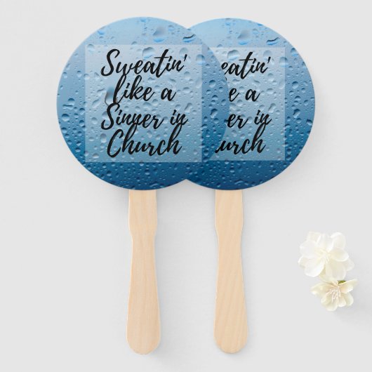 教会のハンドファンの罪人のような汗 ハンドファン (正面&裏面)