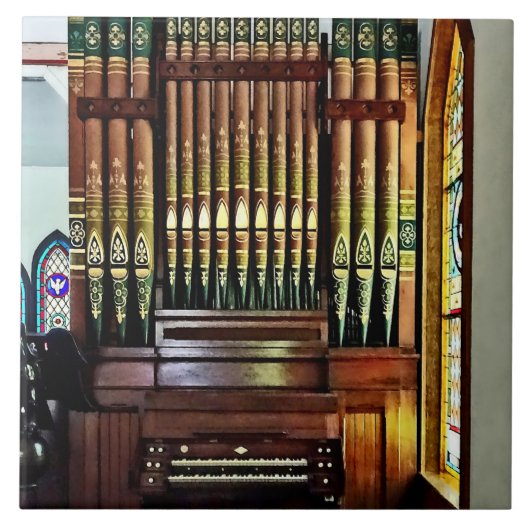 教会のパイプオルガン タイル (正面)