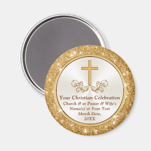 教会のパーソナライズされた景品、教会の党の好意 マグネット (正面/裏面)