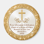 教会のパーソナライズされた景品、教会の党の好意 マグネット (正面)