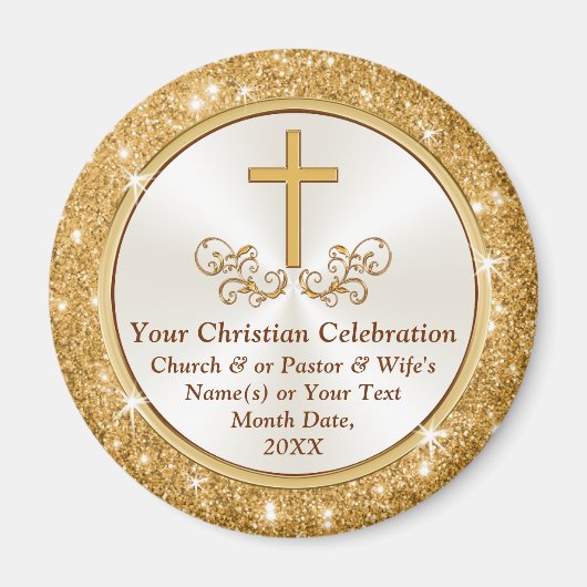 教会のパーソナライズされた景品、教会の党の好意 マグネット (正面)