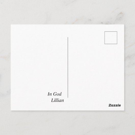 教会のパーソナライズされた祭壇 ポストカード (裏面)