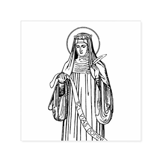 教会のビンゲン博士の聖ヒルデガール セルフインキングスタンプ (デザイン)