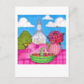 教会のピクニック感動的はがき ポストカード (正面)