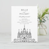 教会のミニマル結婚リスト 招待状 (スタンド正面)