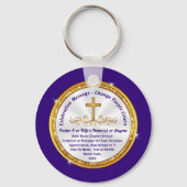 教会のメンバーまたは教会の歓迎のための小さな贈り物 キーホルダー (正面)