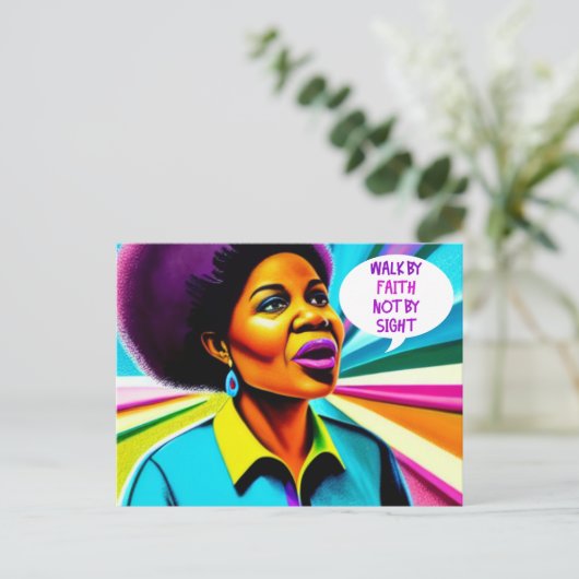 教会のレディーウォークby信仰の芸術はがき ポストカード (スタンド正面)