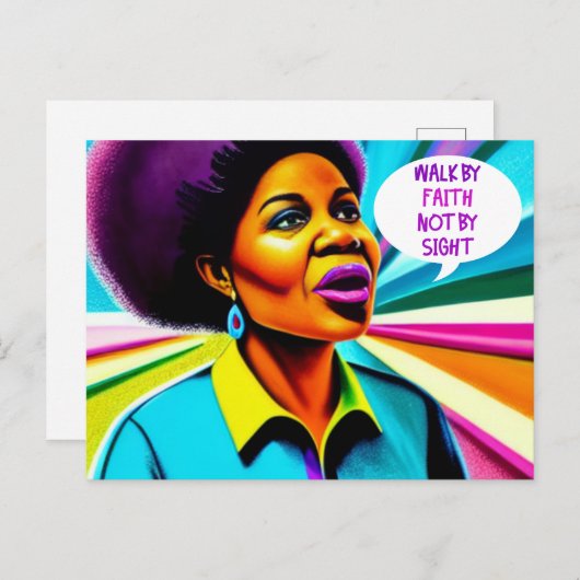 教会のレディーウォークby信仰の芸術はがき ポストカード (正面/裏面)
