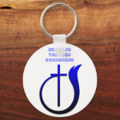 教会のロゴ、境界を分割 キーホルダー (正面)