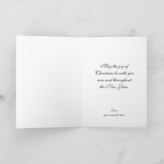 教会のヴィンテージクリスマス、ステンドグラス窓 シーズンカード (内部)