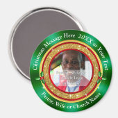 教会の会員のための安価なクリスマスプレゼント マグネット (正面/裏面)