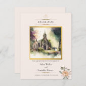 教会の伝統的金ゴールド花の日付を保存 (正面/裏面)