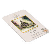 教会の伝統的金ゴールド花の日付を保存 マグネット (右側)