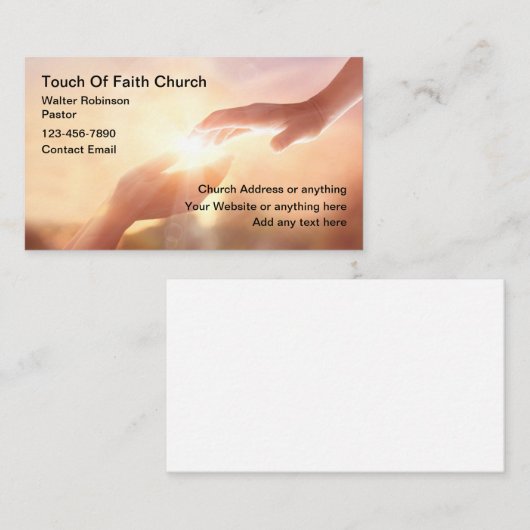 教会の信仰祈りの言葉名刺 名刺 (正面/裏面)