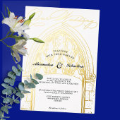 教会の儀式のお祝いエレガントス結婚クリプト 箔招待状