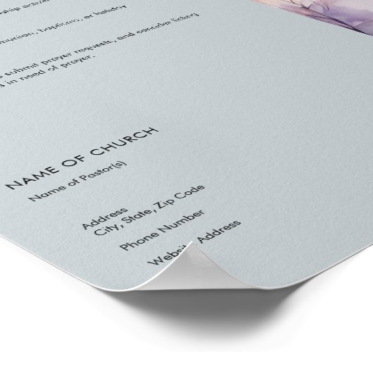 教会の公報ダウンロードとプリント ポスター (角)