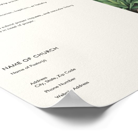 教会の公報 ポスター (角)