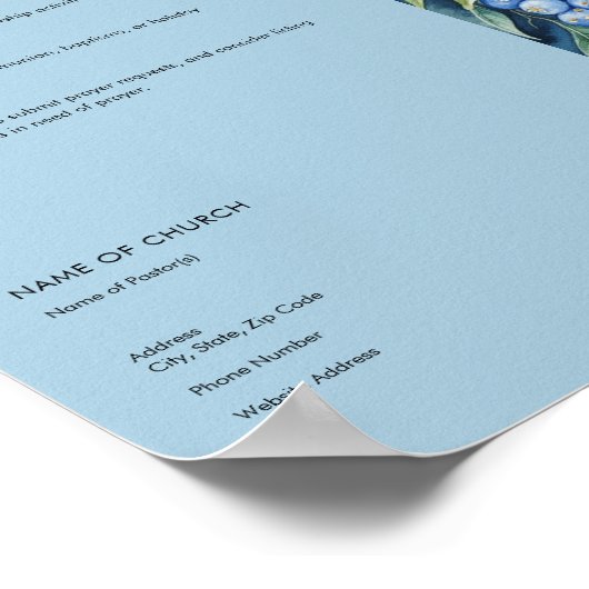 教会の公報 ポスター (角)