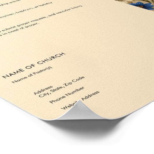 教会の公報 ポスター (角)