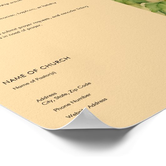 教会の公報 ポスター (角)