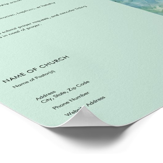 教会の公報 ポスター (角)