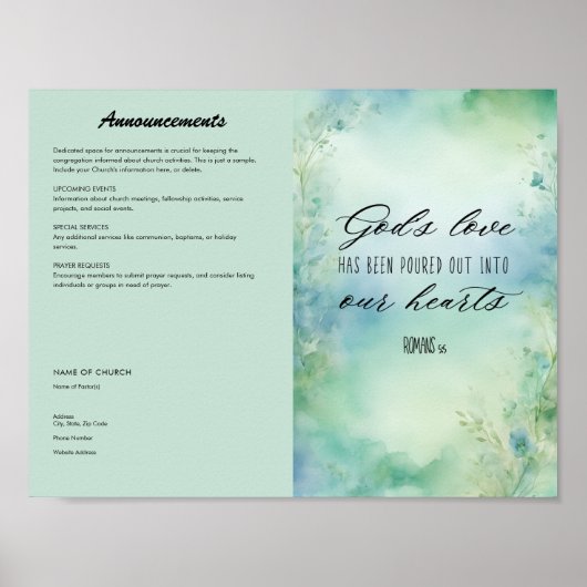 教会の公報 ポスター (正面)